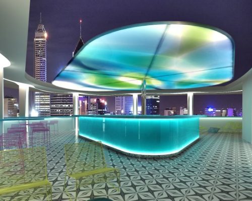 Hotel futurista com um passado histórico