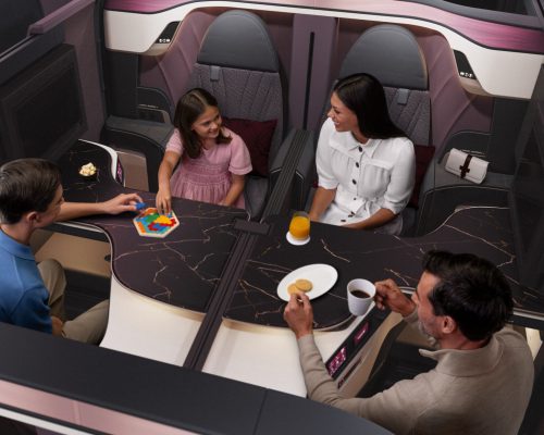 Qsuite Next Gen: A cabine da Qatar projetada para famílias e amigos