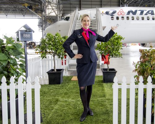 Airbnb and Qantas partnership announcement. 
Photo James Horan