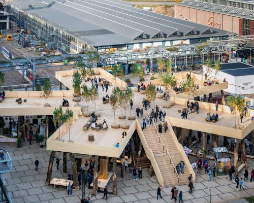 Biobasecamp: o pavilhão reutilizável para eventos