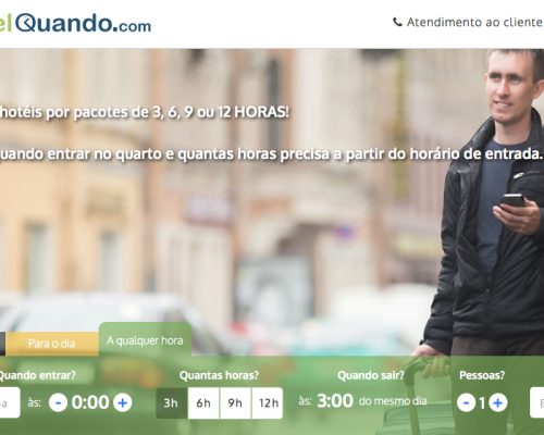 Serviço permite reserva de hotéis por horas
