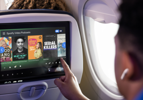 United anuncia integração do Spotify em telas de aeronaves