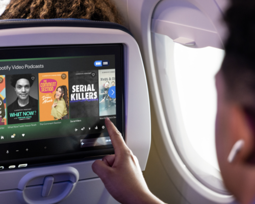 United anuncia integração do Spotify em telas de aeronaves
