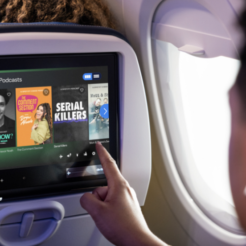 United anuncia integração do Spotify em telas de aeronaves