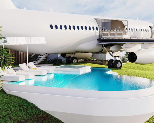 O avião transformado em uma vila luxuosa em Bali