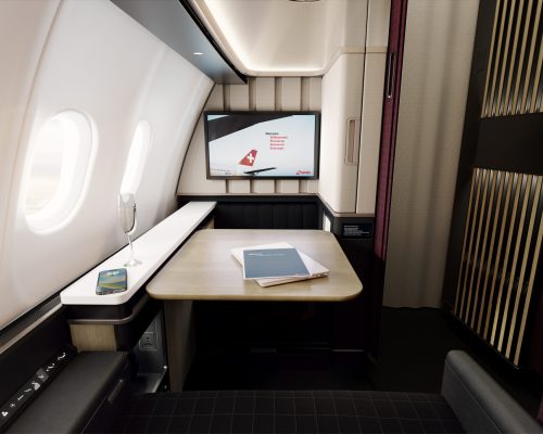 Swiss revela cabine com foco no bem-estar
