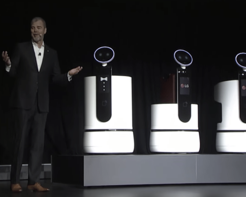 LG apresenta novos robôs para a hospitalidade