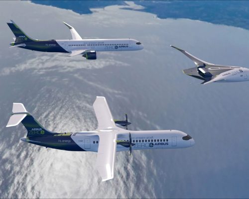 Airbus revela projeto de aviões movidos a hidrogênio para 2035