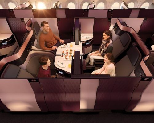 Qatar apresenta assentos com design flexível