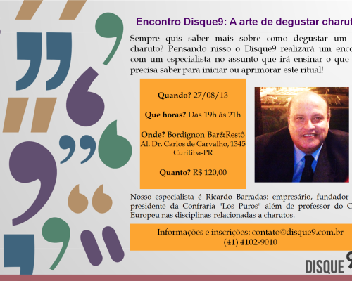 A arte de degustar charutos – 27 de agosto em Curitiba