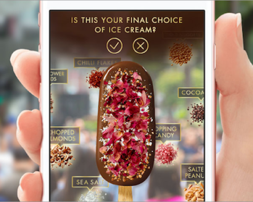 Unilever usa Realidade Aumentada para personalizar sorvetes