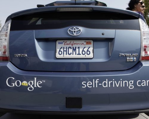 A driverless car is on display at Google Headquarters in Mountain View, California on Tuesday, September 25, 2012. California Gov. Jerry Brown signed Senate Bill 1298 at Google headquarters. The bill will allow driverless cars to be operated on public roads for testing purposes. (Gary Reyes/San Jose Mercury News/MCT)